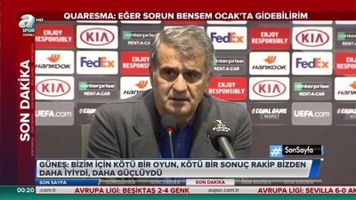 >Şenol Güneş'ten tepkiler hakkında açıklama