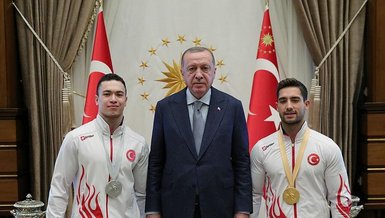 Başkan Erdoğan milli cimnastikçileri kabul etti