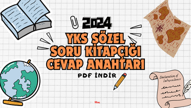 AYT SÖZEL SORU CEVAP 2024 | YKS Edebiyat, Tarih, Coğrafya, Din Kültürü soru kitapçığı ve cevap anahtarı PDF