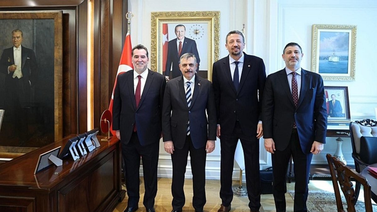 TBF Başkanı Hidayet Türkoğlu'ndan İçişleri Bakanı Mustafa Çiftçi'ye ziyaret