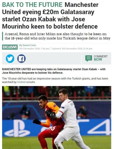Mourinho’nun yeni prensi Galatasaray’ın genç ismi Ozan Kabak