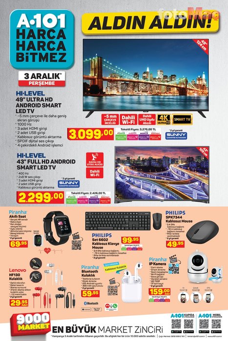 3 Aralık A101 aktüel ürünler kataloğu yayınlandı mı? A101'de hangi ürünler indirimli? İşte A101 3 Aralık afişi...