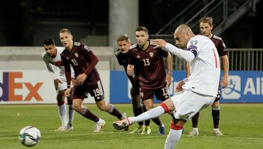 İşte Letonya Türkiye maçında A Milli Takım'a zaferi getiren penaltı anı!