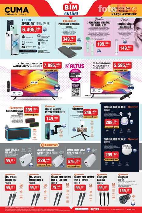 Bim indirimli ürünler kataloğu! Bim aktüel katalog 11 Nisan Cuma