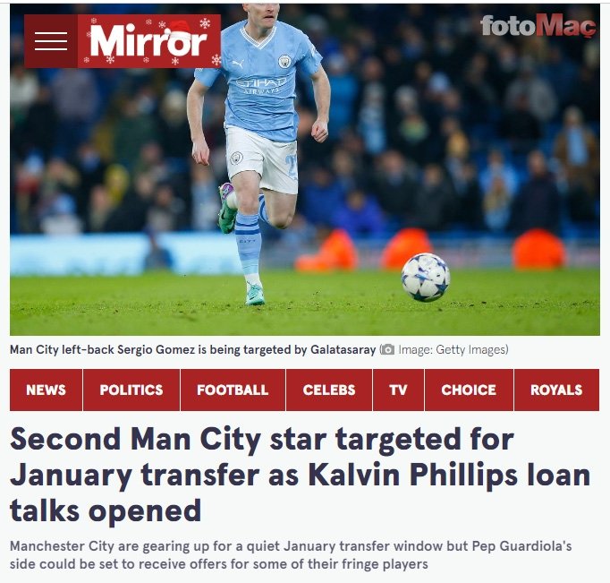 GALALATASARAY TRANSFER HABERİ -  Manchester City'nin yıldızı Cimbom'a geliyor!