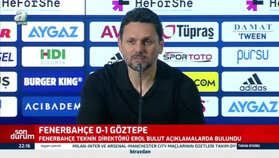 >Erol Bulut Fenerbahçe - Göztepe maçı sonrası konuştu!