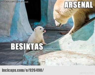 Arsenal-Beşiktaş maçı caps’leri