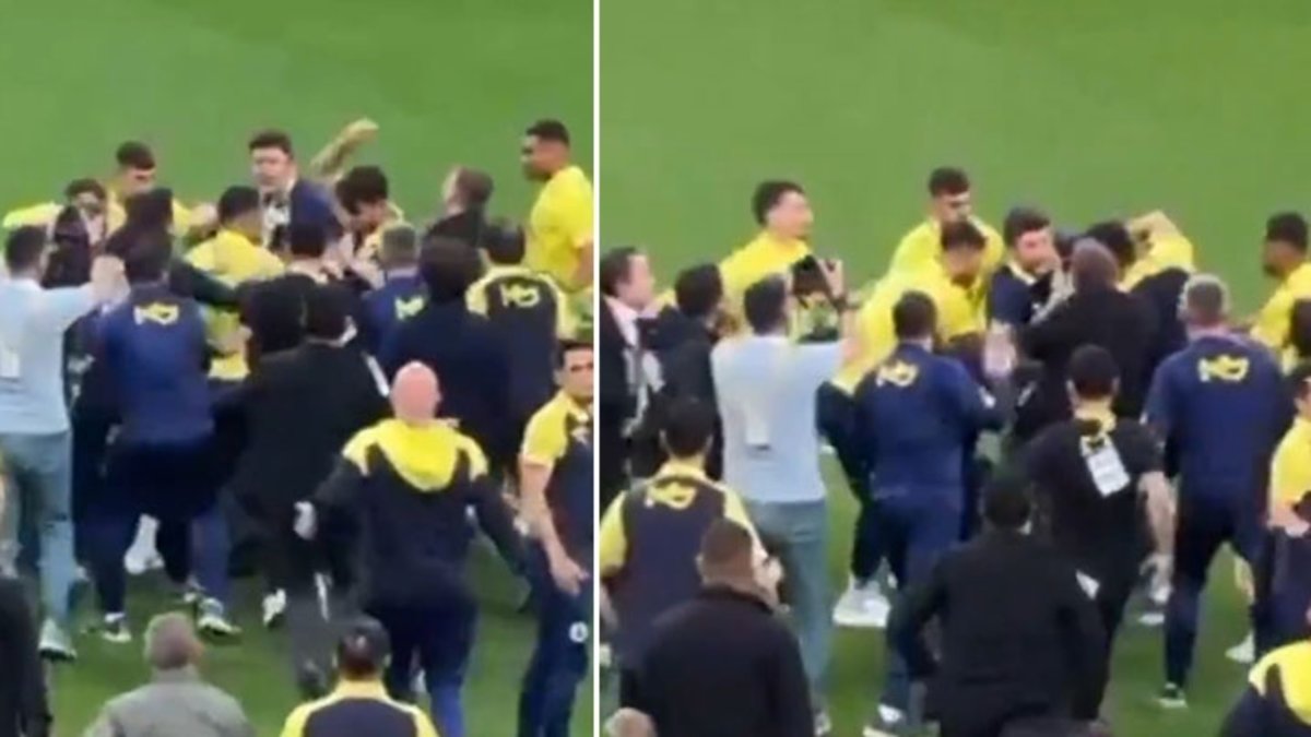 Derbi sonrası skandal görüntüler!