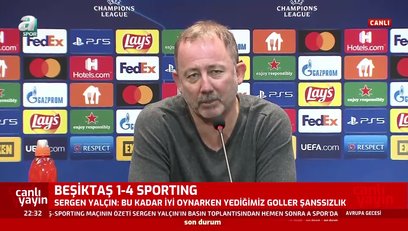 >Beşiktaş - Sporting maçı sonrası Sergen Yalçın konuştu!