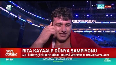 >Başkan Erdoğan'dan Rıza Kayaalp'e tebrik