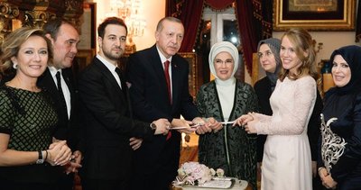 Kalyoncu ve Demirören ailesinin mutlu günlerine Başkan Erdoğan ortak oldu