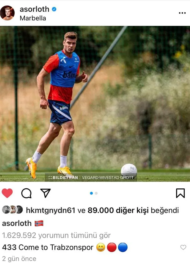 Trabzonspor taraftarlarından Sörloth harekatı! 2 milyonu geçti - 1