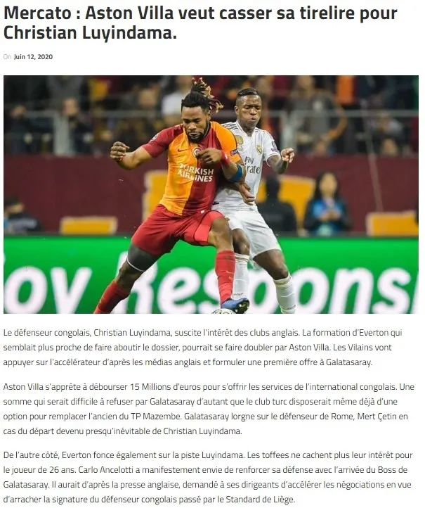 Galatasaray'a transferde Christian Luyindama piyangosu! 116 milyon... - 2
