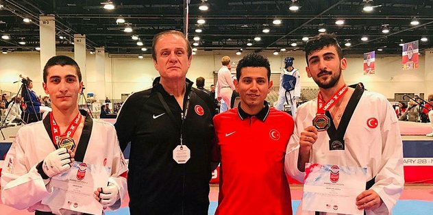Milli taekwondoculardan ABD'de 4 altın madalya