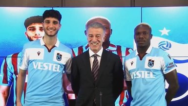 Trabzonspor yeni transferleri Evrard Kouassi ve Emrehan Gedikli için imza töreni düzenledi