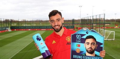 Premier Lig'de şubat ayının futbolcusu Bruno Fernandes