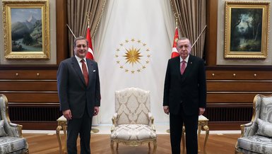 Başkan Recep Tayyip Erdoğan Galatasaray Başkanı Burak Elmas'ı kabul etti