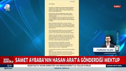 >İşte Aybaba'nın 20 Kasım'da Arat'a yazdığı mektup!