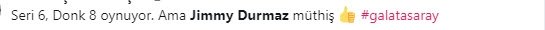 Jimmy Durmaz gösterdiÄi performansla taraftarın beÄenisini topladı