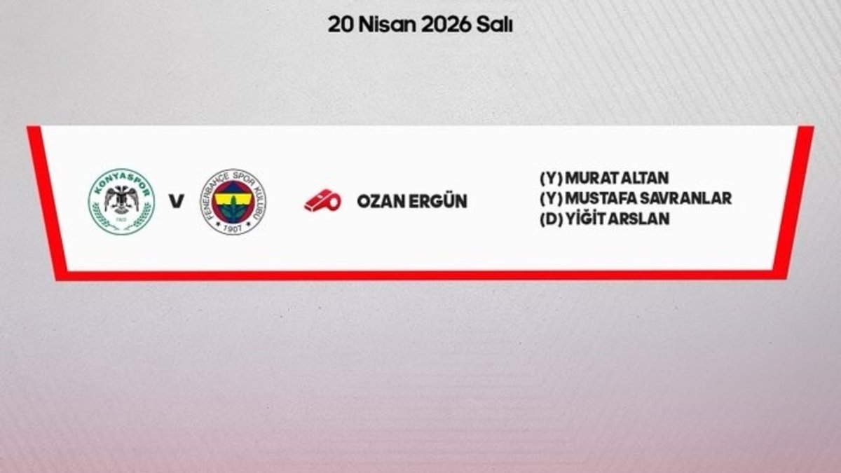 Tümosan Konyaspor - Fenerbahçe maçının hakemi belli oldu