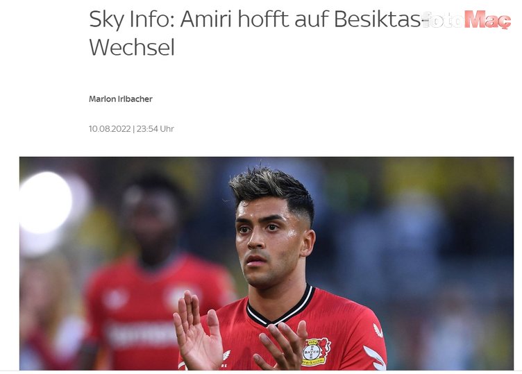 Nadiem Amiri'den Beşiktaş ve transfer çıkışı! Leverkusen...