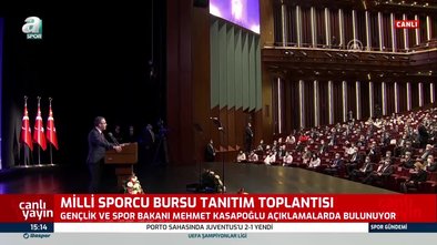 Gençlik ve Spor Bakanı Mehmet Muharrem Kasapoğlu Milli Sporcu Bursu Tanıtım Toplantısı'nda konuştu
