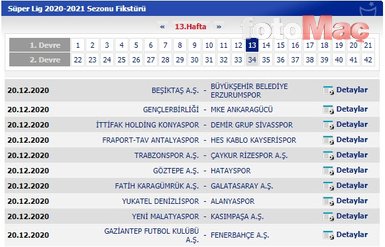 Süper Lig’de 2020/2021 sezonu fikstürü belli oldu! İşte derbi haftaları