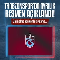 Trabzonspor'da ayrılık açıklandı!