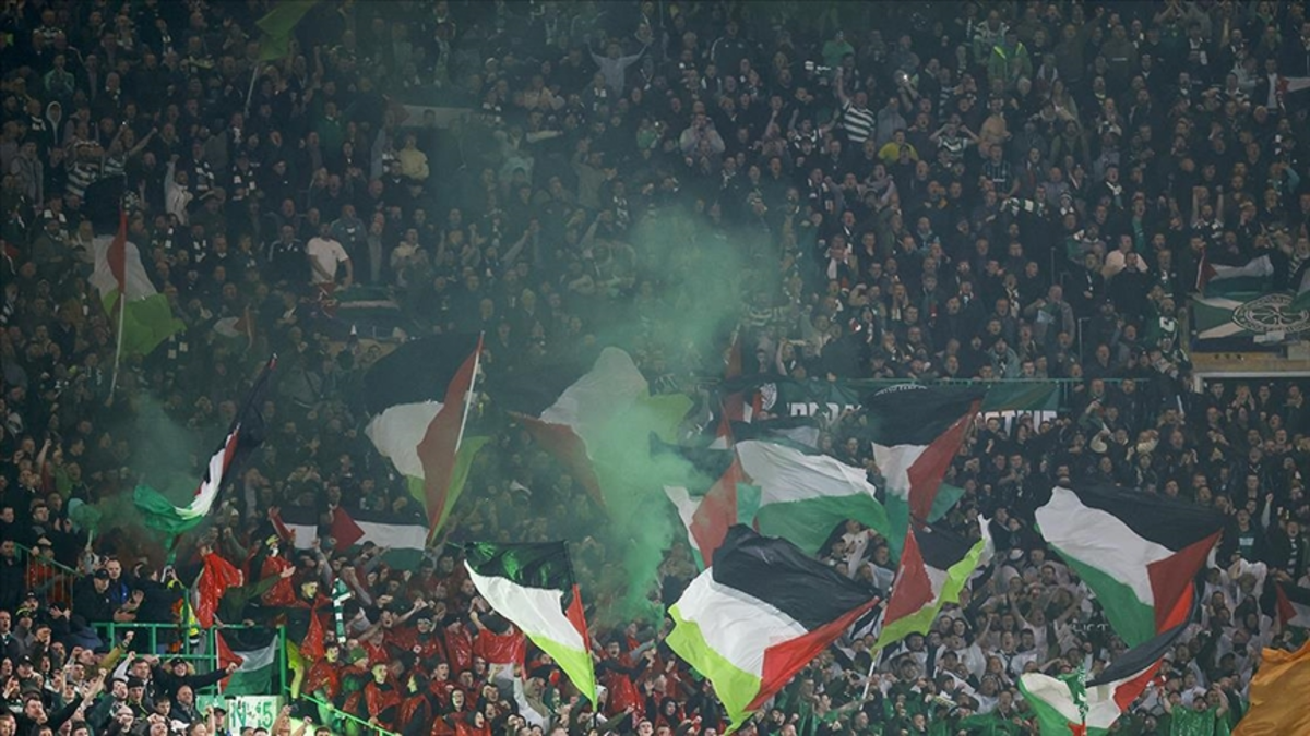 Celtic taraftarından Filistin'e destek!
