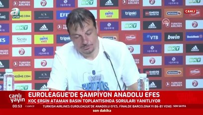 >Barcelona-Anadolu Efes maçı sonrası Ergin Ataman'dan açıklamalar!