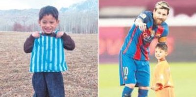 Poşetten Messi hayaline kavuştu