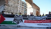 PAOK fans protest against Israel!
