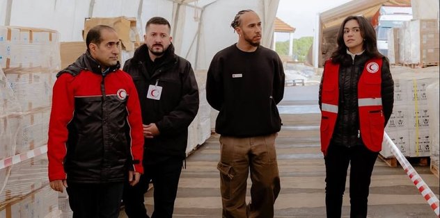 Lewis Hamilton Gazze'ye destek için Ürdün'de