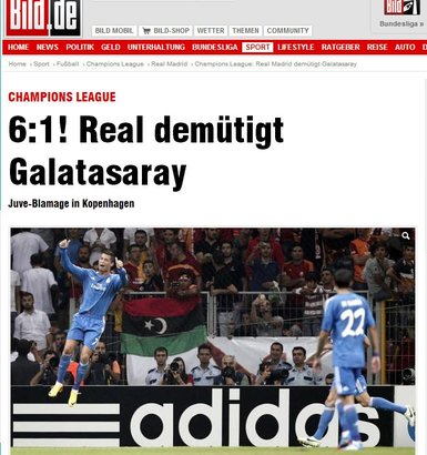 Galatasaray - Real Madrid maçı dış basına yansımaları