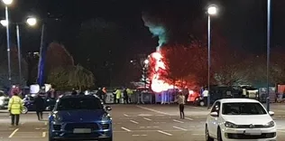 Helikopter kulüp otoparkına düştü!