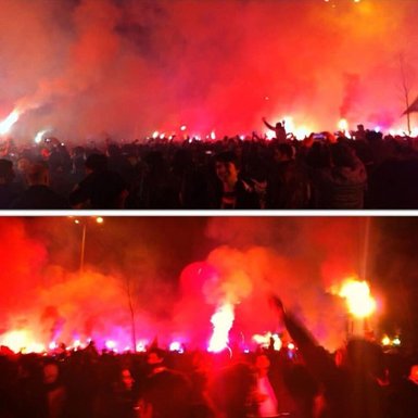 Seyircisiz maçta Kadıköy ışıl ışıl