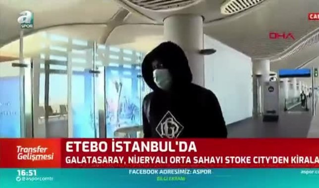 Oghenekaro Etebo Galatasaray için İstanbul'da