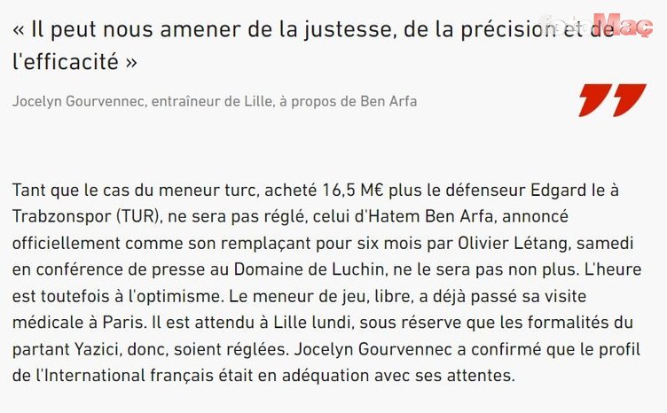 Son dakika spor haberleri... Lille Yusuf Yazıcı'nın yerine Hatem Ben Arfa'yı düşünüyor!