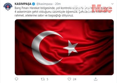 Süper Lig ekiplerinden Barış Pınarı Harekatı şehitleri için başsağlığı mesajı!