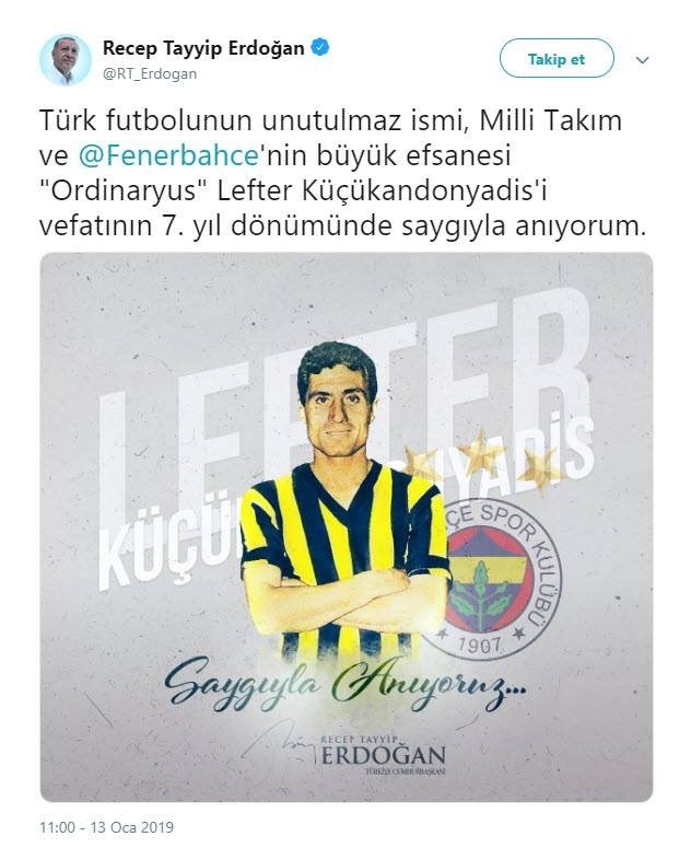 Erdogan Dan Lefter Paylasimi Son Dakika Fenerbahce Haberleri Fotomac