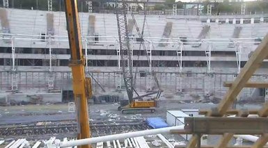 Vodafone Arena inşaatında kaza