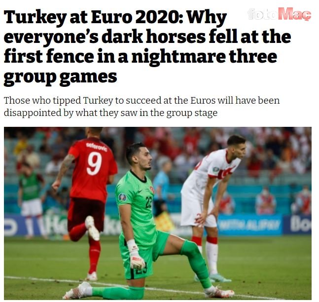 Son dakika spor haberi: A Milli Takım'ın EURO 2020'ye vedası İngiliz ve Fransız basınında!