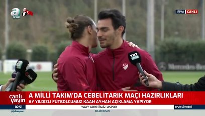 >Kaan Ayhan ve Taylan Antalyalı Türkiye - Cebelitarık maçı öncesi konuştu