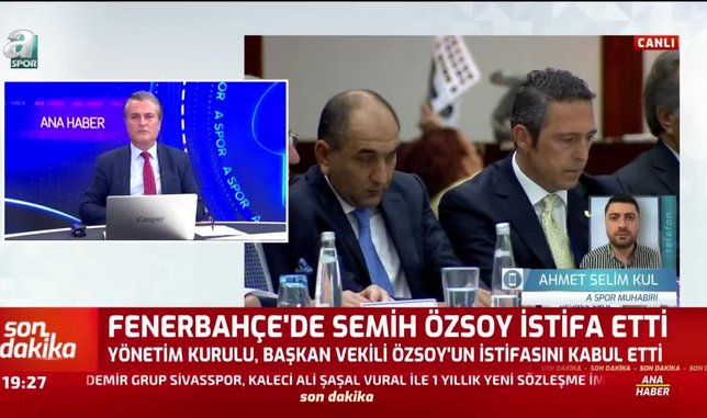 Fenerbahçe Başkan Vekili Semih Özsoy istifa etti