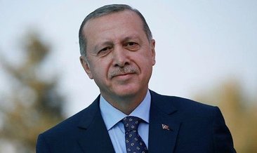 Başkan Recep Tayyip Erdoğan ekranda