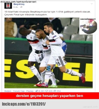 Beşiktaş - Club Brugge maçı capsleri