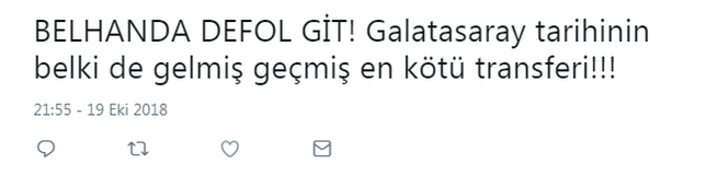 Galatasaray taraftarı çıldırdı: Defol git Belhanda