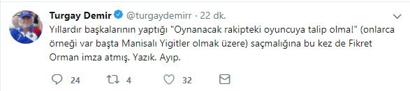 Turgay Demir'den Fikret Orman yorumu!