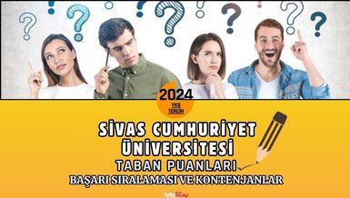 Cumhuriyet Üniversitesi TABAN PUANLARI 2024 | Sivas Cumhuriyet Üniversitesi başarı sıralaması ve kontenjanlar