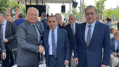 Galatasaray'da başkan adayları Dursun Özbek ile Eşref Hamamcıoğlu bir araya geldi